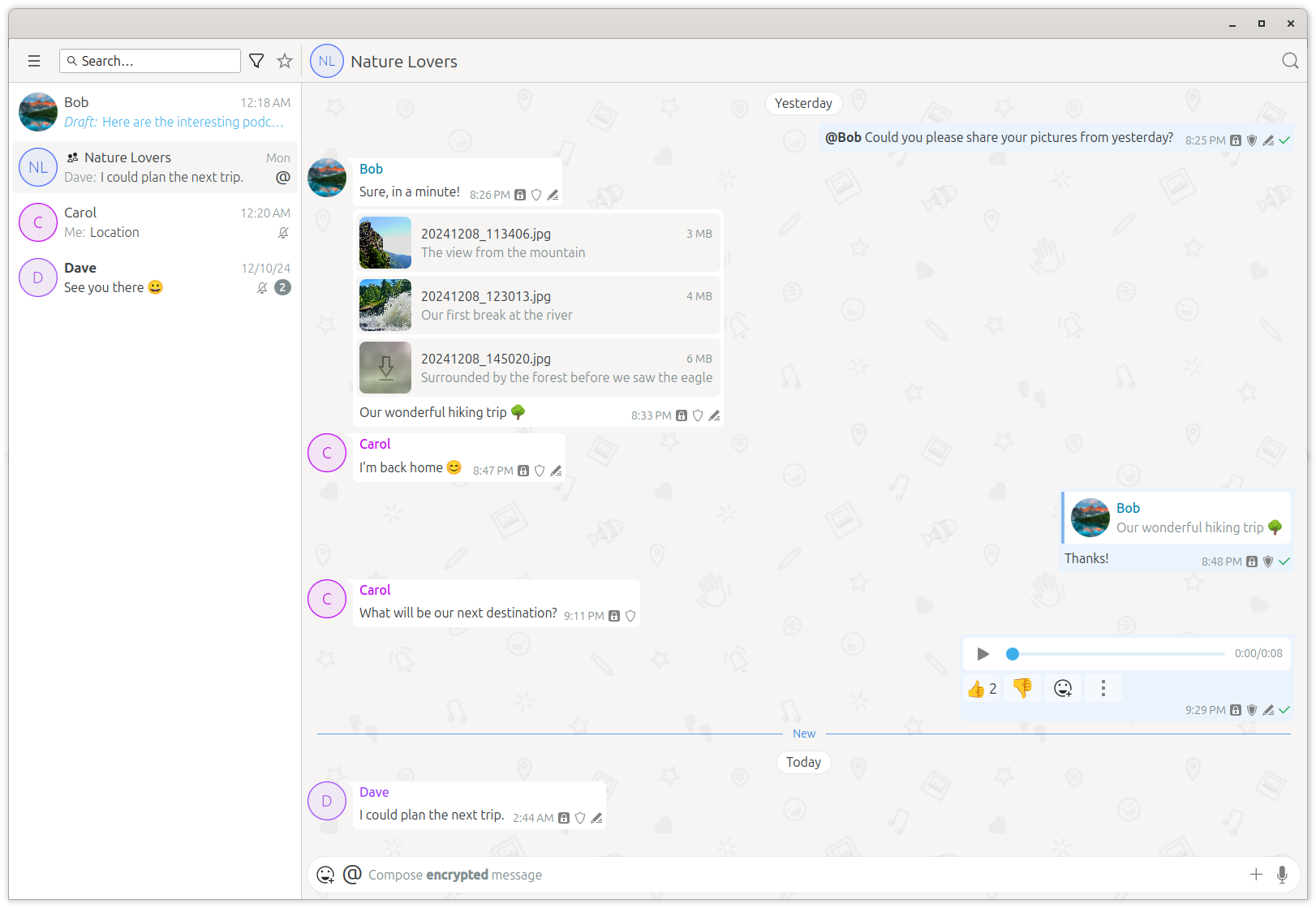 Chat on a desktop and mobile device